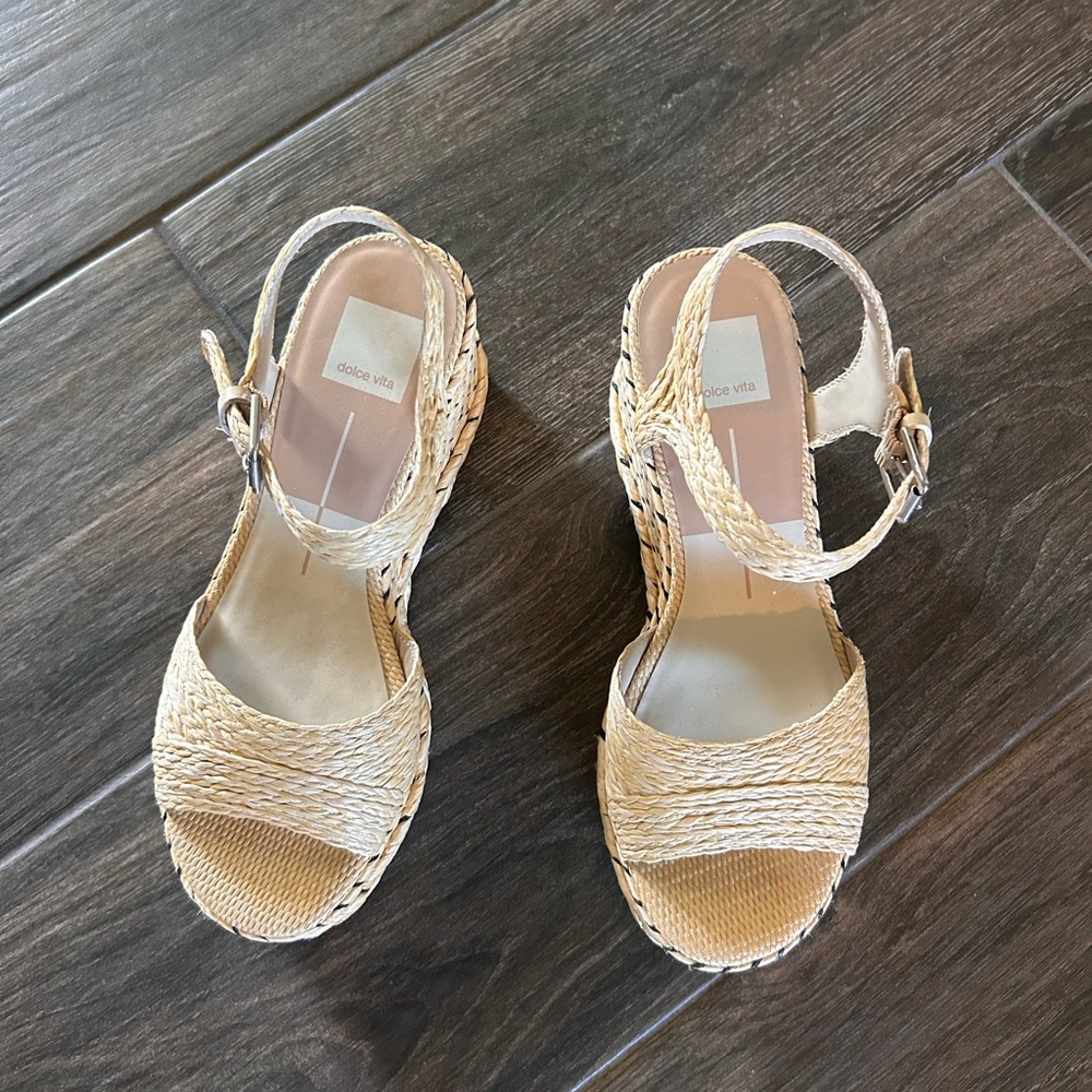 Chloe Tan Woven Espadrille Sandals